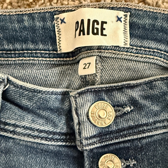 PAIGE Cindy Dark Blue Straight Leg Women's Jeans - Picture 4 of 7